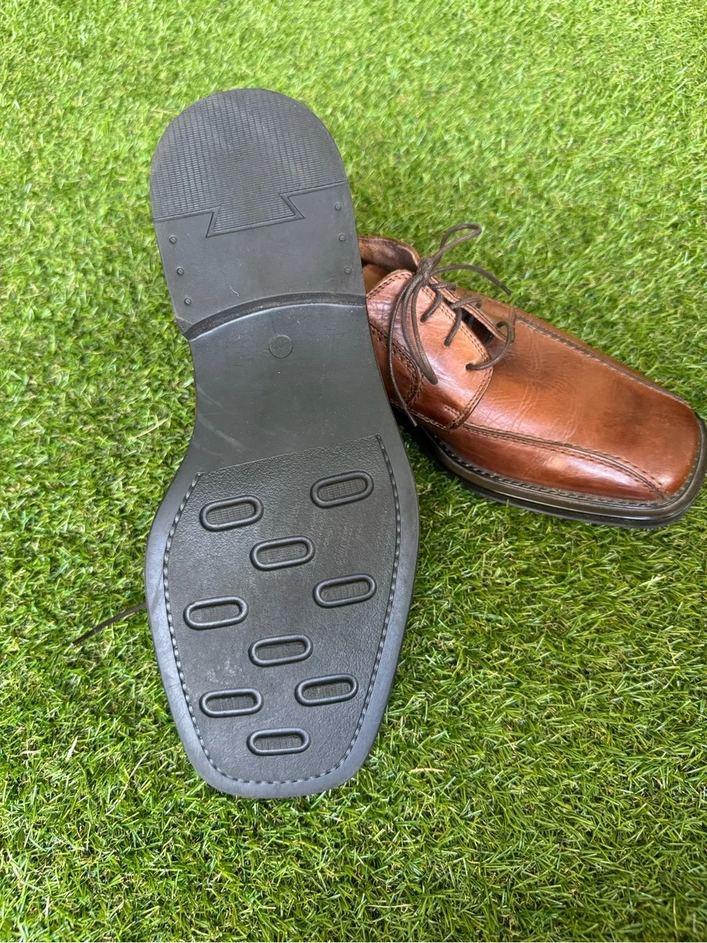 Men's Brown Leather Lace-Up Dress Shoes
